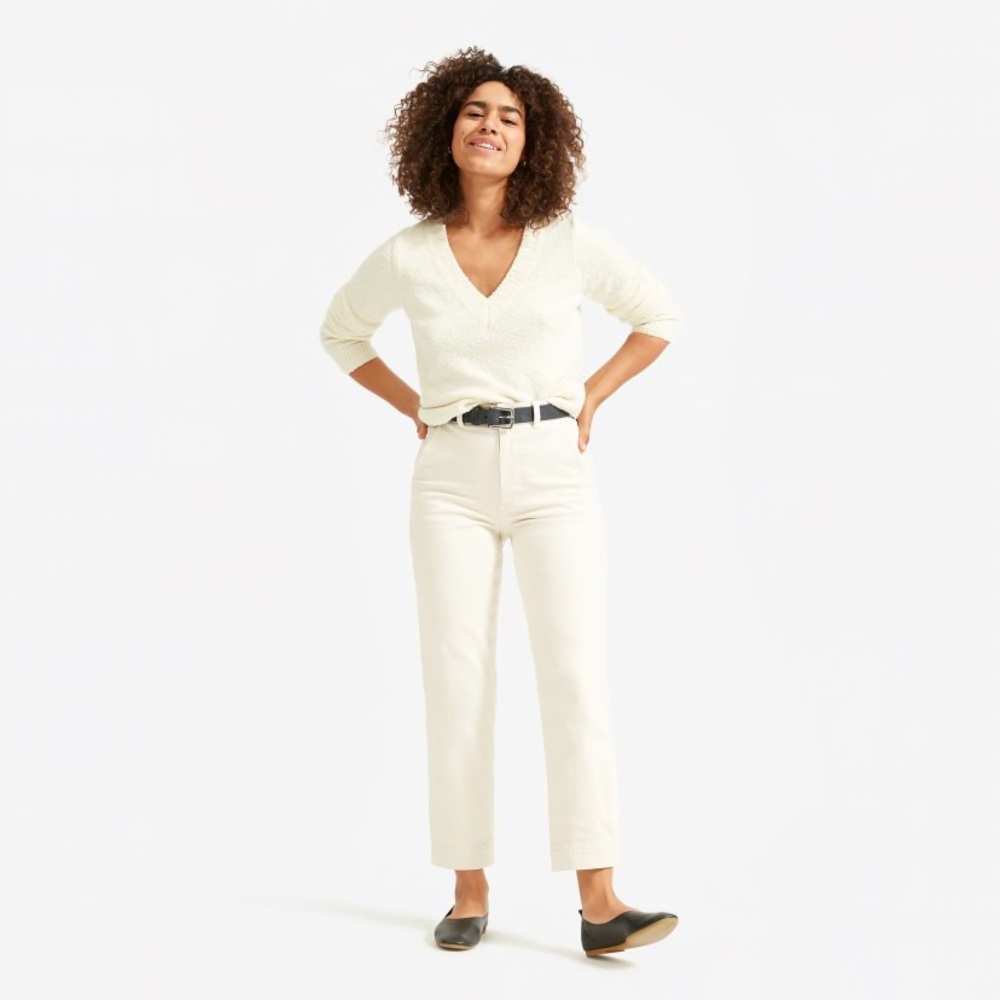 Everlane The Teddy V-Neck Sweater size medium new